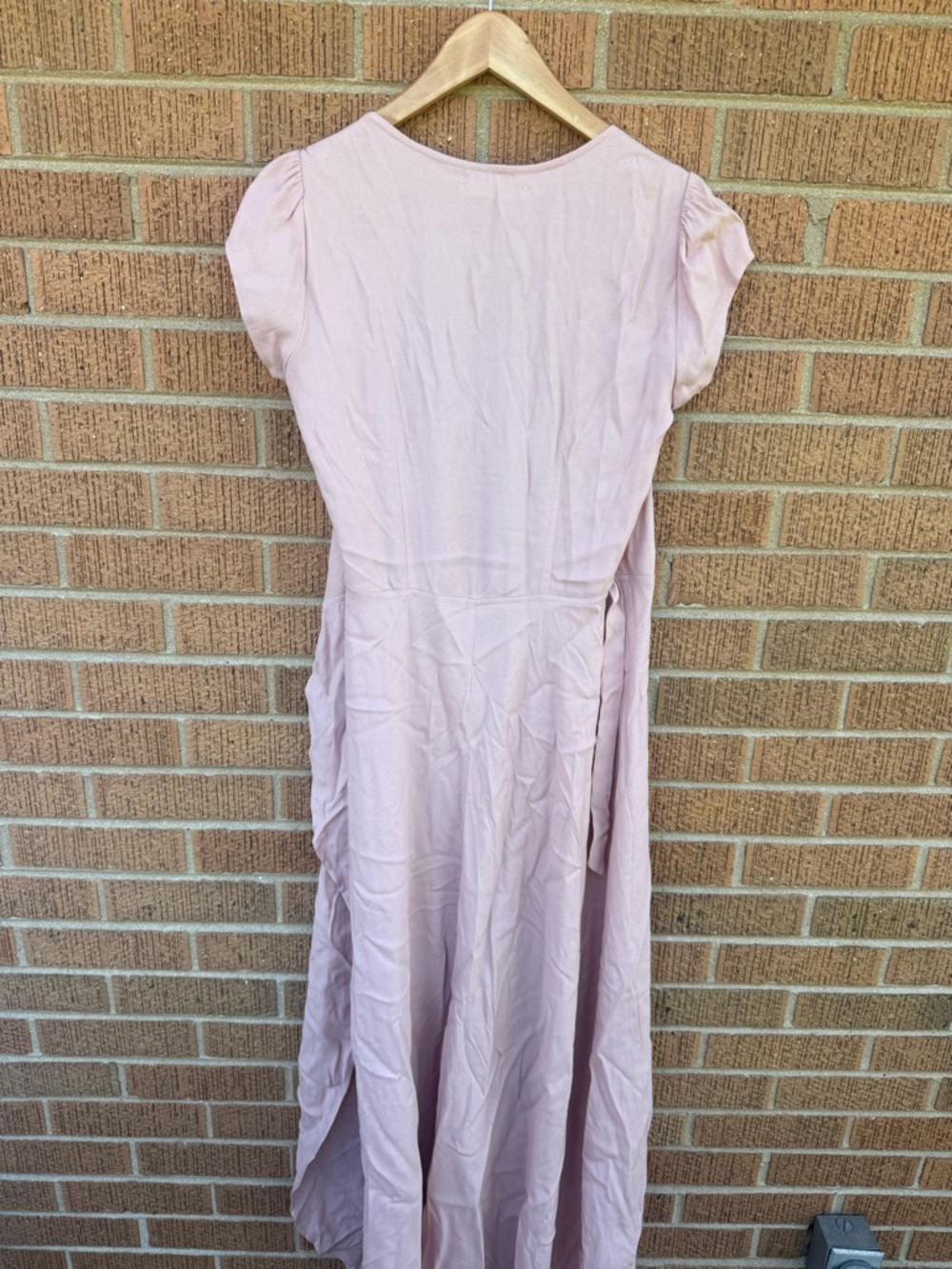 Reformation Blush Pink Chamomile Wrap Dress View 6
